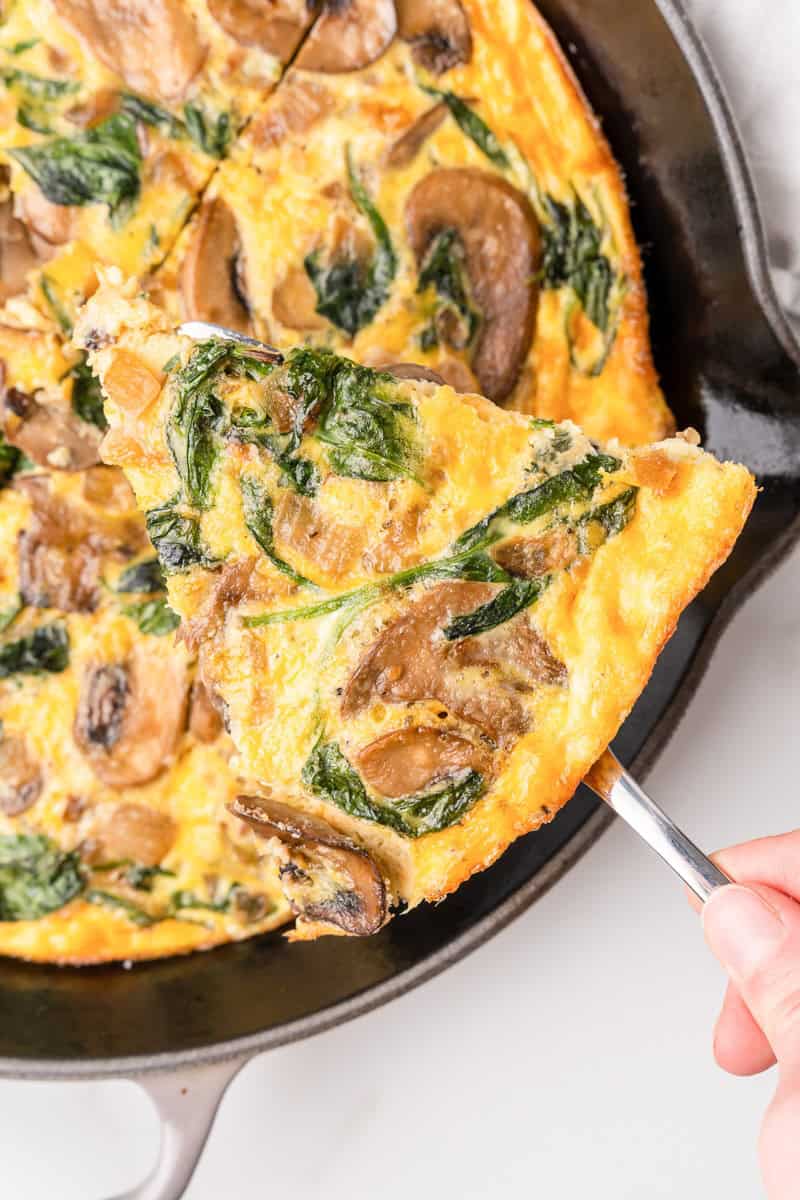 Delicious Spinach Mushroom Frittatas